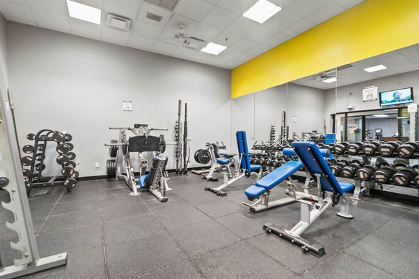 Fitness Equipment, Gym, Interior, Recessed Lighting