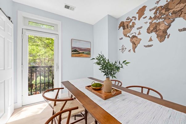 Dining room, Interior, Wood Texture Flooring