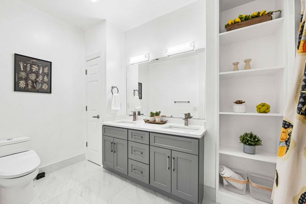 Bathroom, Dual Sink Vanities, Interior, Marble