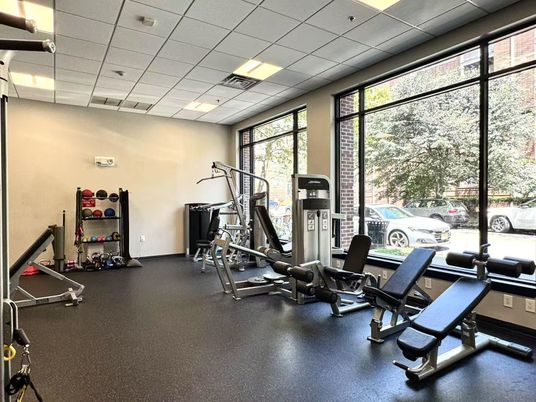 Fitness Equipment, Gym, Interior, Recessed Lighting