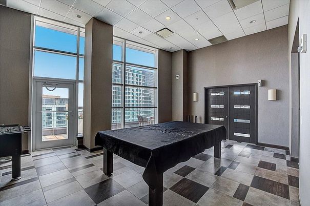 Billiard Table, Game Room, Interior, Recessed Lighting