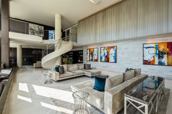 Interior, Living room, Stone Walls