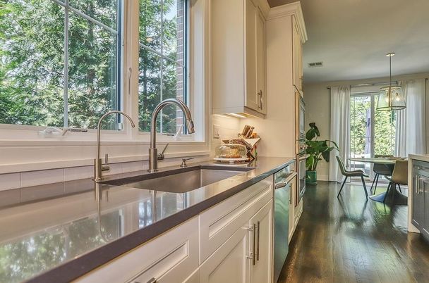 Interior, Kitchen, Pendant Lights, Wood Texture Flooring