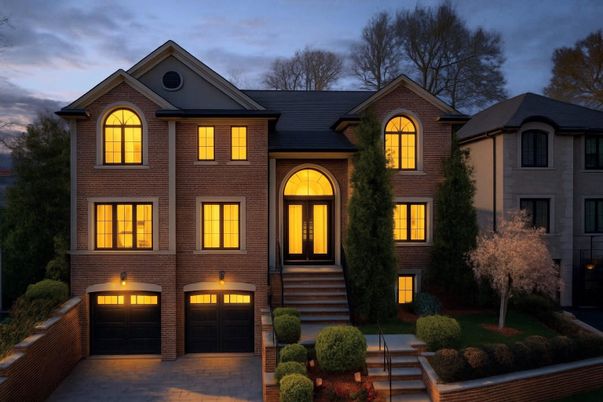 Attached, Exterior, Facade, Brick Facade, Brick Traditional