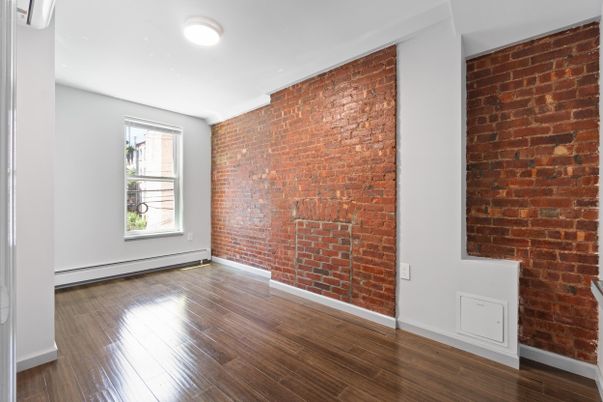 Empty room, Interior, Stone Walls, Wood Texture Flooring