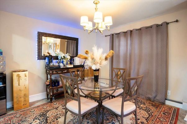 Chandelier, Dining room, Interior, Wood Texture Flooring