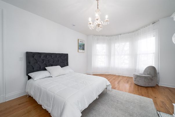 Bedroom, Chandelier, Interior, Wood Texture Flooring