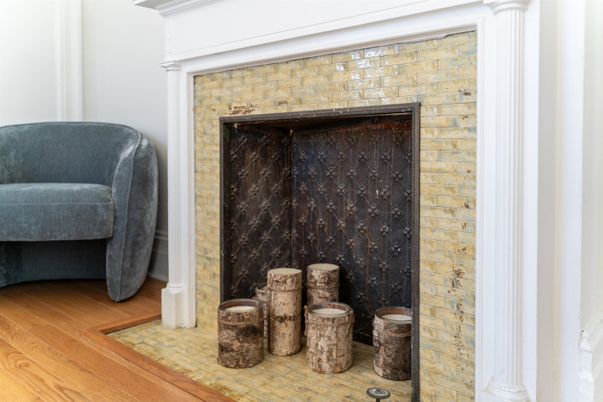 Fireplace, Interior, Stone Walls, Wood Texture Flooring