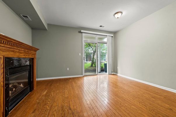 Empty room, Fireplace, Interior, Wood Texture Flooring