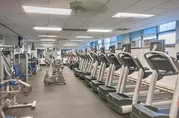 Fitness Equipment, Gym, Interior, Recessed Lighting