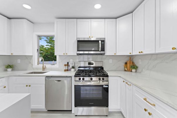 Interior, Kitchen, Recessed Lighting, Stainless Steel Appliances