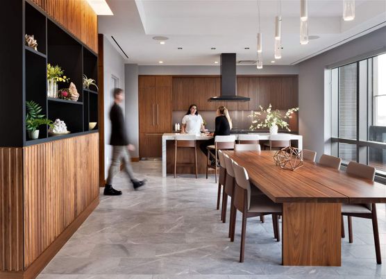 Dining room, Interior, Kitchen, Pendant Lights, Recessed Lighting