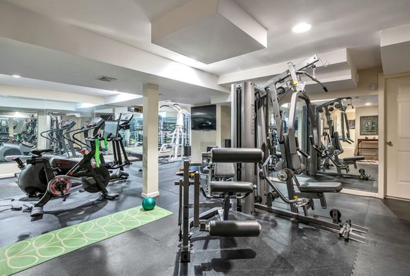 Fitness Equipment, Gym, Interior, Recessed Lighting