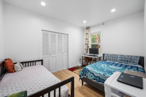 Bedroom, Home Office, Interior, Recessed Lighting, Wood Texture Flooring