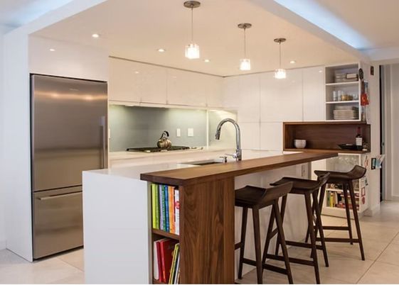 Interior, Kitchen, Pendant Lights, Recessed Lighting, Stainless Steel Appliances