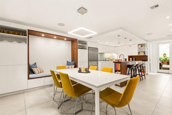 Dining room, Interior, Kitchen, Pendant Lights, Recessed Lighting