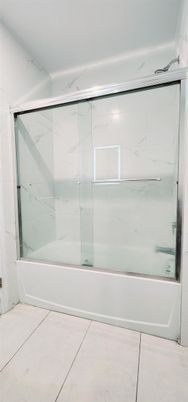 Bathroom, Glass Shower, Interior, Marble Walls