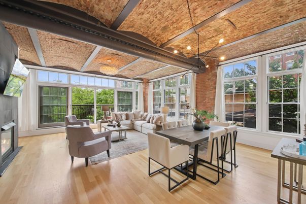 Dining room, Interior, Living room, Stone Walls, Sun Room, Wood Texture Flooring