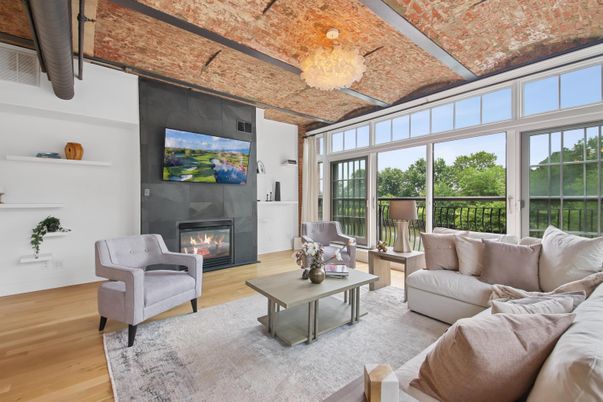 Chandelier, Fireplace, Interior, Living room, Wood Texture Flooring