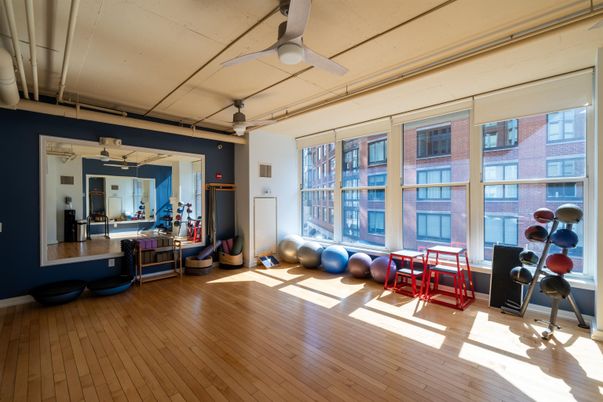 Dining room, Fitness Equipment, Interior, Wood Texture Flooring