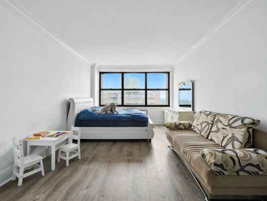 Bedroom, Dining room, Interior, Water, Wood Texture Flooring