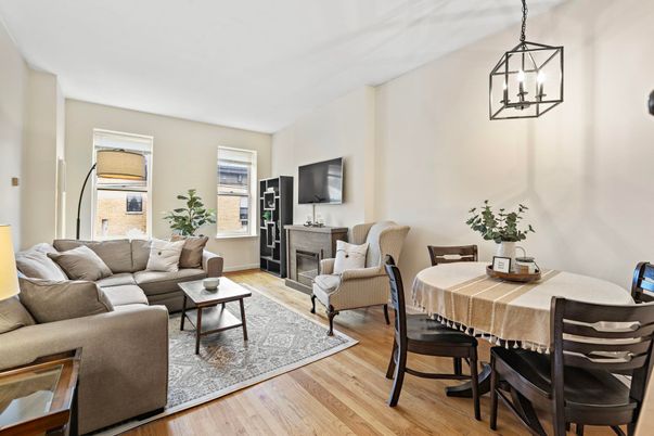 Dining room, Fireplace, Interior, Living room, Pendant Lights, Wood Texture Flooring