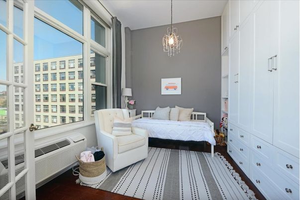 Bedroom, Chandelier, Interior, Pendant Lights, Wood Texture Flooring