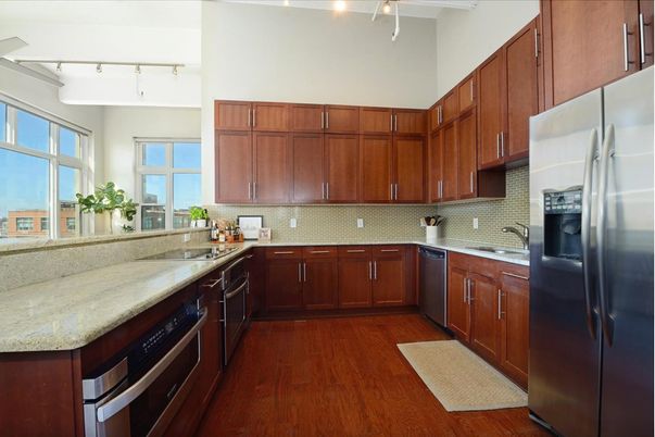 Interior, Kitchen, Wood Texture Flooring
