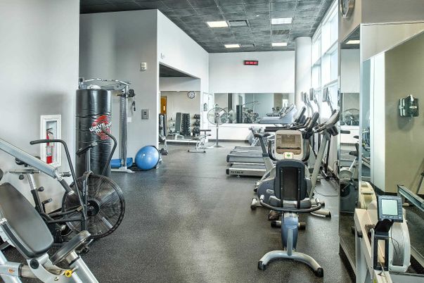 Fitness Equipment, Gym, Interior, Recessed Lighting