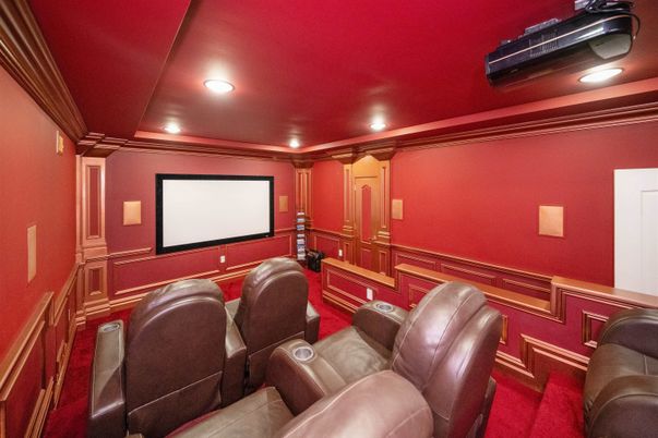 Home Theatre Room, Interior, Projection Screen, Recessed Lighting, Theatre Room