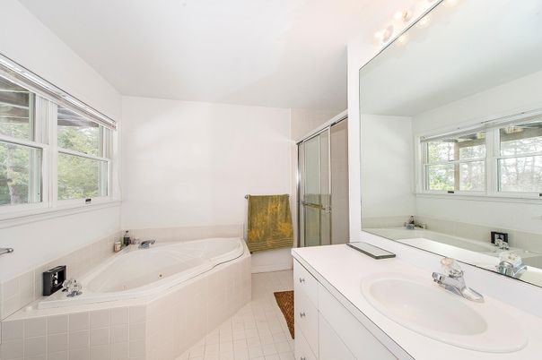 Bathroom, Dual Sink Vanities, Glass Shower, Interior
