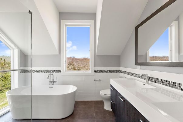 Bathroom, Dual Sink Vanities, Free Standing Baths, Interior