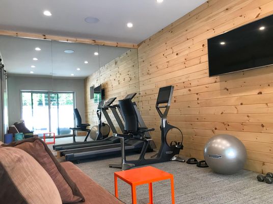 Fitness Equipment, Interior, Recessed Lighting, Wooden Walls
