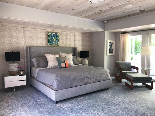 Bedroom, Interior, Recessed Lighting, Wooden Ceilings