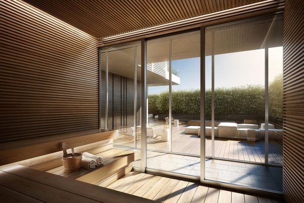 Interior, Sun Room, Wood Texture Flooring