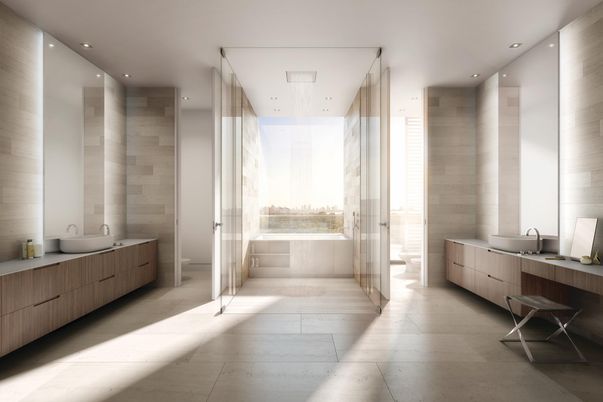 Bathroom, Interior, Recessed Lighting