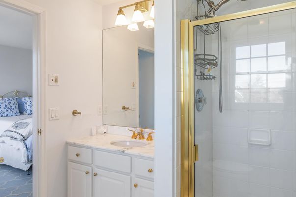 Bathroom, Bedroom, Glass Shower, Interior, Tile Countertops