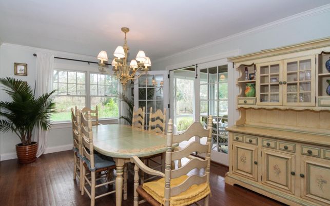 Chandelier, Dining room, Interior, Wood Texture Flooring