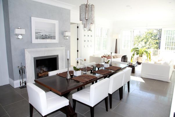 Chandelier, Dining room, Fireplace, Interior, Living room