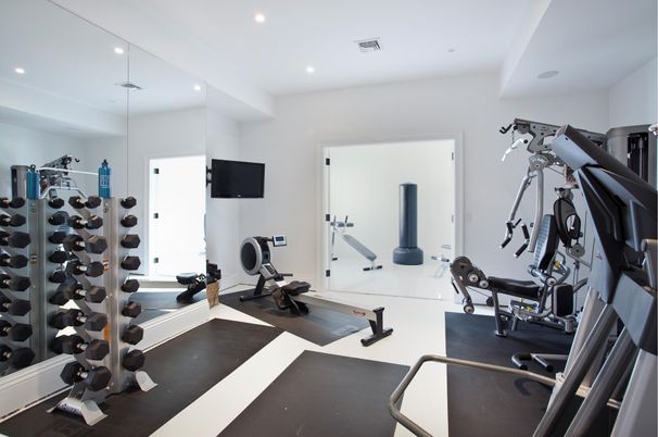 Fitness Equipment, Gym, Interior, Recessed Lighting