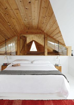 Bedroom, Interior, Wooden Ceilings