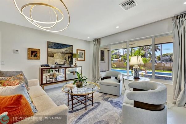 Interior, Living room, Recessed Lighting