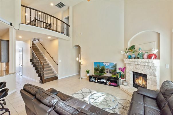 Fireplace, Interior, Living room, Recessed Lighting