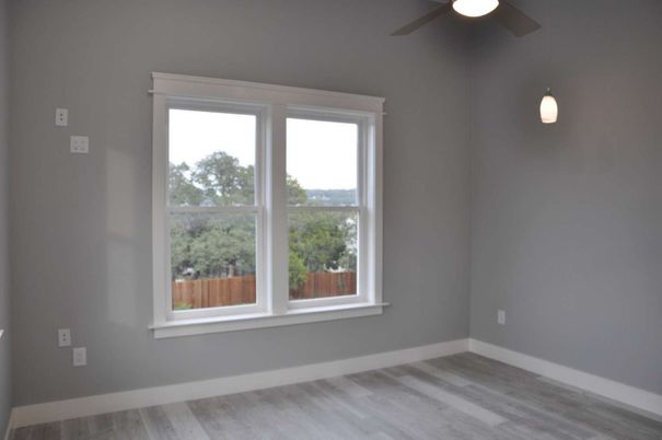 Empty room, Interior, Pendant Lights, Wood Texture Flooring