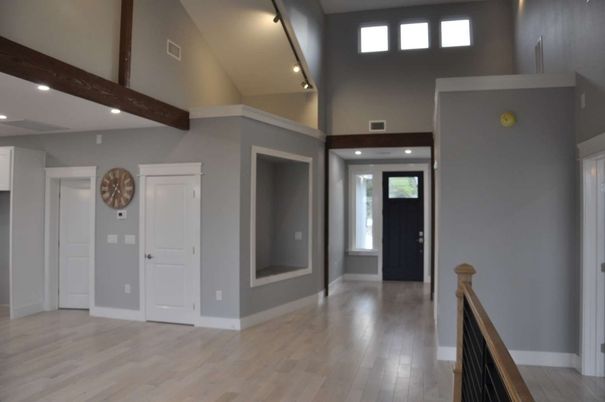 Interior, Recessed Lighting, Wooden Beams, Wood Texture Flooring