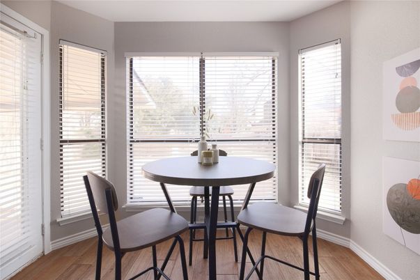 Dining room, Interior, Wood Texture Flooring