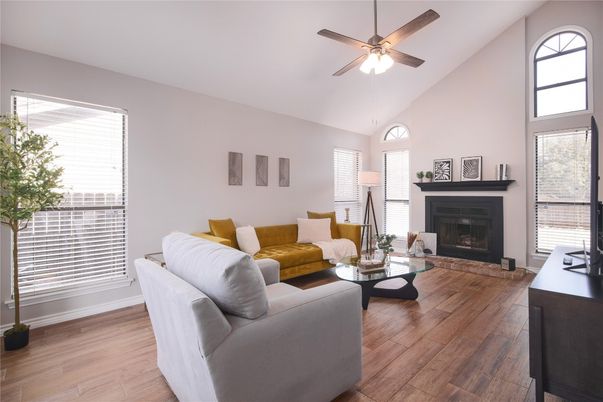 Fireplace, Interior, Living room, Wood Texture Flooring