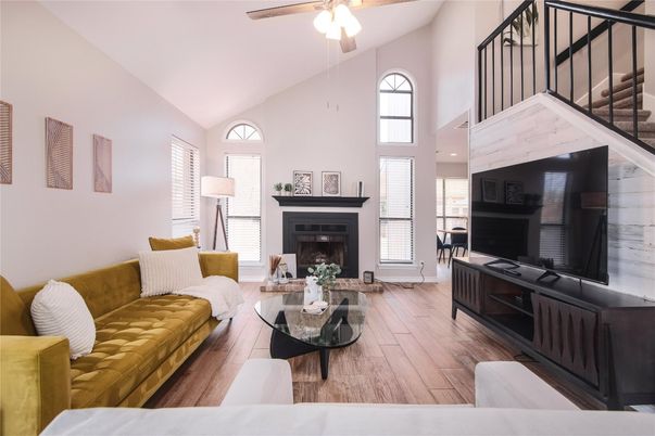 Fireplace, Interior, Living room, Wood Texture Flooring