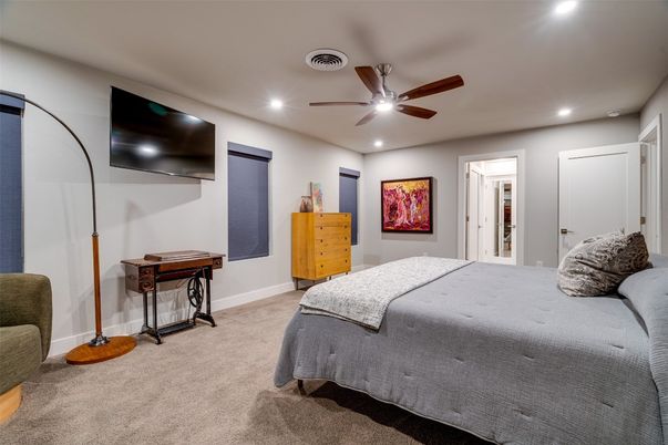 Bedroom, Interior, Recessed Lighting