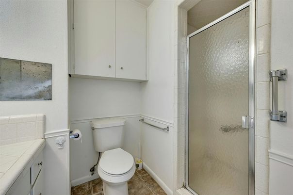 Bathroom, Glass Shower, Interior, Tile Countertops